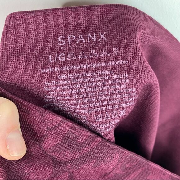 Spanx Seamless Crop Leggings Rose Print Boho L - Picture 4 of 4